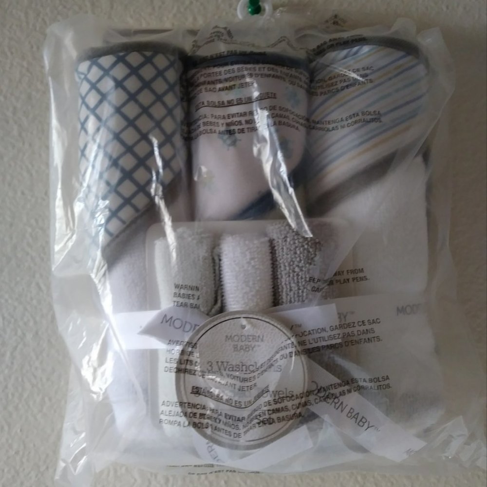 Modern Baby 6 PC.  Bath Set Blue - Picture 4 of 13